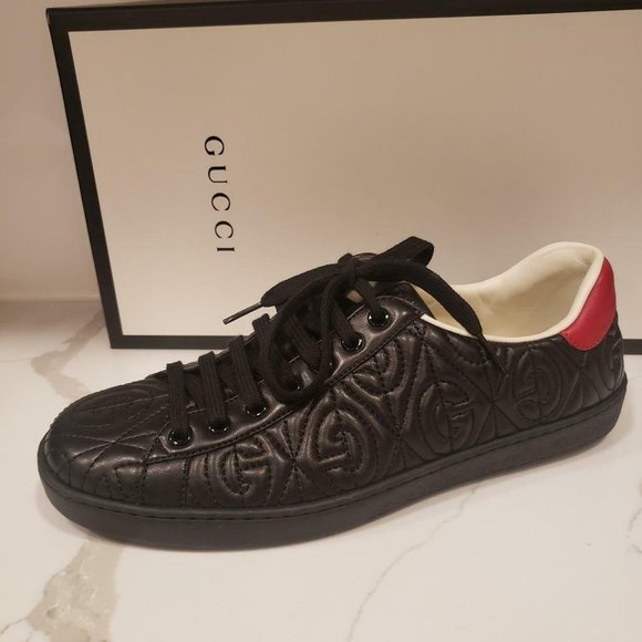 Gucci Shoes Gucci Men New Ace Quilted G Rhombus Matelasse Leather